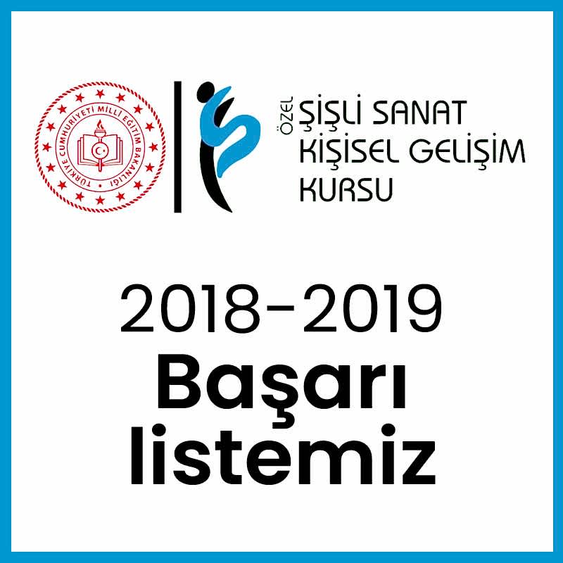 2018-2019 Sezonu Başarı Listemiz